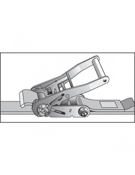 TS20100E - Eslinga de Elevación con Carraca + Gancho J 10 metros