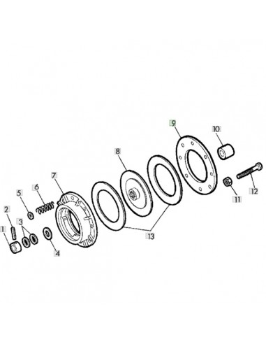 E38904GN - John Deere Plato Embrague Adaptable Empacadoras  332A-336A