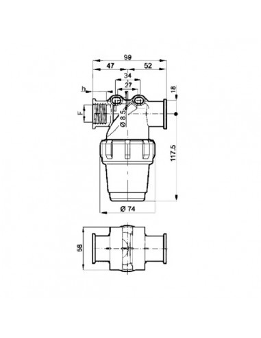 3242033 - Filtro Presión 3/4" Rosca Hembra 55 l/min