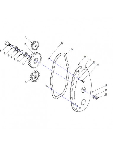 74000640623 - Piñón Superior Caja Transmisión Z-19 Kongskilde - Howard R400