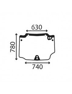 5196371GN - New Holland Cristal Trasero Superior Adaptable T4 - TNF