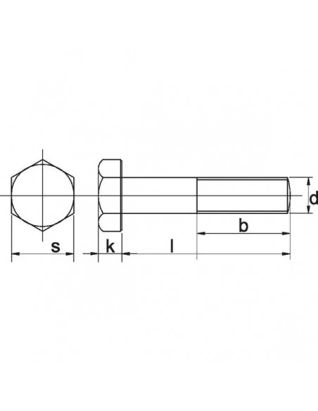 Tornillo  M20x2,5x170 mm 10.9 - Recambios Agrícolas