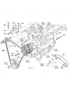 3B48416262 - Kubota Correa Alternador Serie M5 Narrow