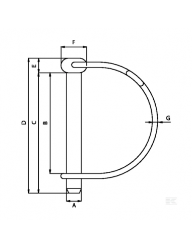 Pasador de Anilla de Tubo 10x70 mm. (Blíster 2 Unidades)