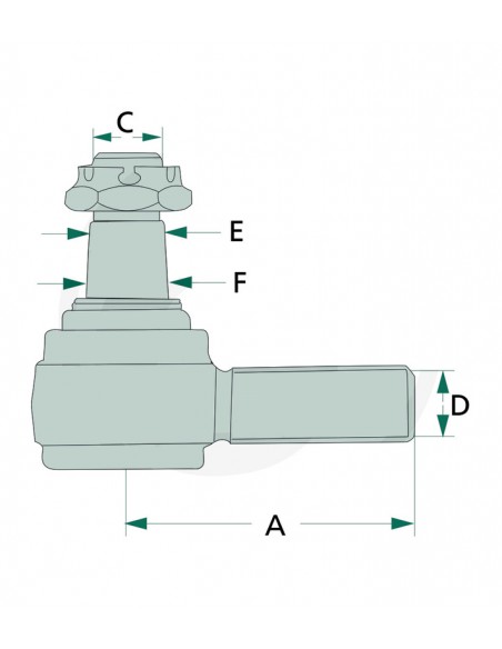 Kubota Rotula Dirección Izquierda-Derecha Adaptable Kubota Serie L