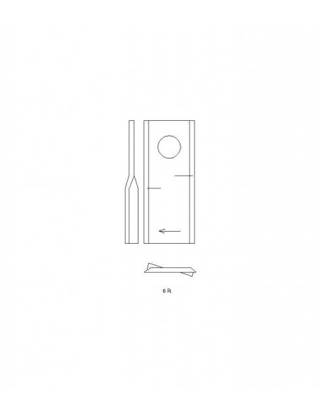 56151310 - Kuhn Cuchilla Derecha 95x 45x3,5 mm orificio Ø 16,25 mm