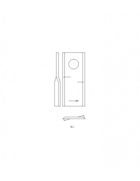 56151210GN - Kuhn Cuchilla Izquierda Adaptable 95x 45x3,5 mm orificio Ø 16,25 mm