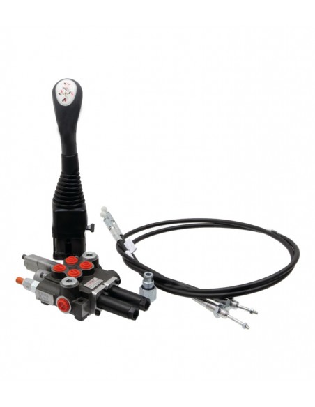 Kit Mando Pala con Distribuidor + Sirgas 1500 mm 80 l/min con 1 x Doble Efecto + 1 x Doble Efecto con Posición Flotante Kit Mando Pala con Distribuidor + Sirgas 1500 mm 80 l/min con 1 x Doble Efecto + 1 x Doble Efecto con Posición Flotante