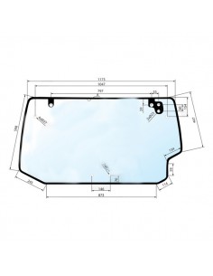 00121438030GN - Cristal Trasero Adaptable Same - Deutz-Fahr - Lamborghini