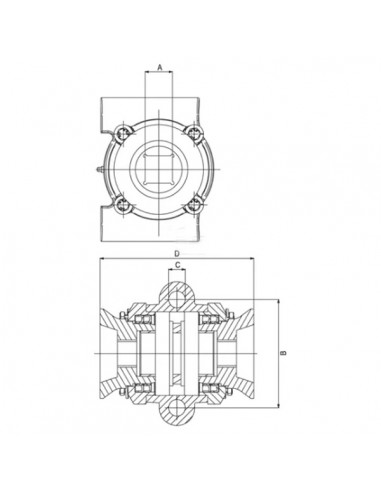 Carcasa Monoblock Grada Discos Adaptable Kuhn - Gregoire & Besson - Bugnot