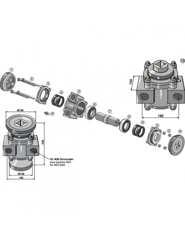 Carcasa Monoblock Grada Discos Adaptable Galucho