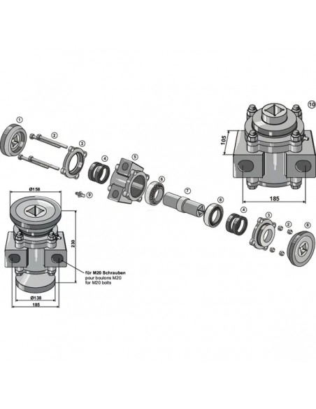 Carcasa Monoblock Grada Discos Adaptable Galucho