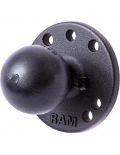 RAMC202A - Base Redonda con plato Redondo C + Perno Roscado de 1/4" - 20" bola C/1,5"
