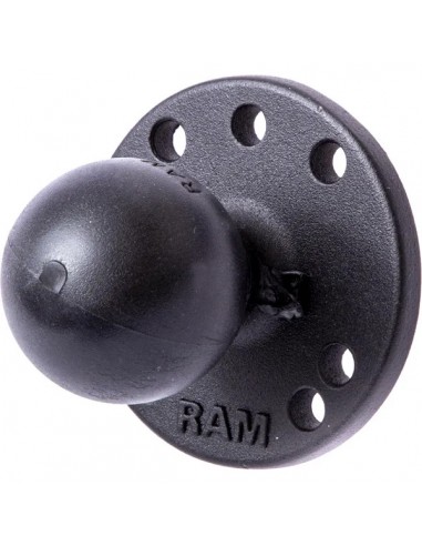 RAMC202A - Base Redonda con plato Redondo C + Perno Roscado de 1/4" - 20" bola C/1,5"