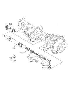 3A44162972 - Kubota Barra Dirección (Rótula Axial + Rótula Dirección) - M5400DTN/M5700DTN/ME5700DTN
