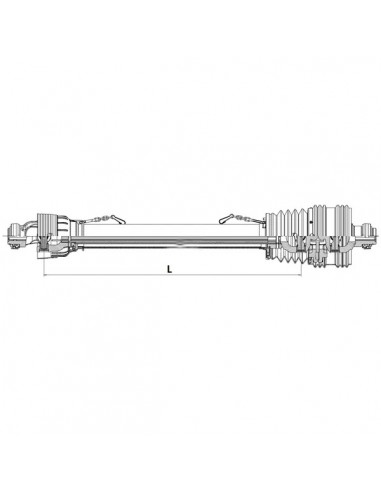 Transmisión Cardán de Gran Ángulo PTO20 860 mm.