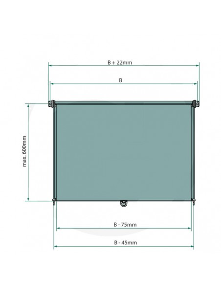 Cortina Enrollable con Marco 1200x600 mm. Cortina Enrollable con Marco 1200x600 mm.