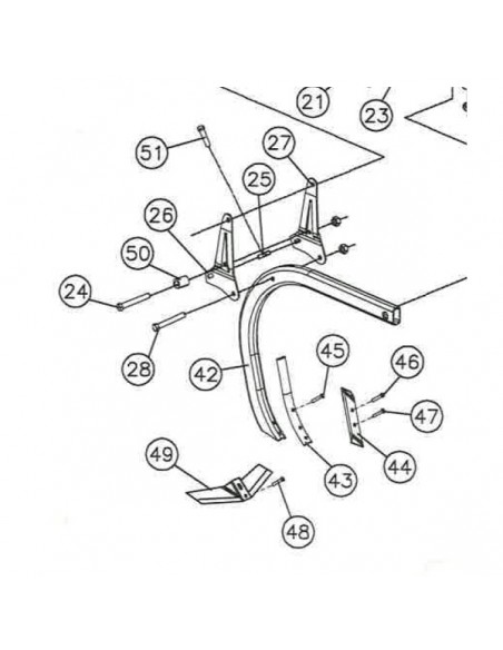 KK067063R - Kverneland Soporte Derecho Hoja Ballesta CLC