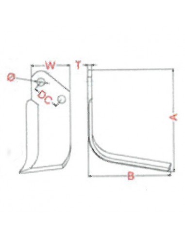 Casamayor Cuchilla Rotavator Howard 198-H 160X135X60 Izquierda