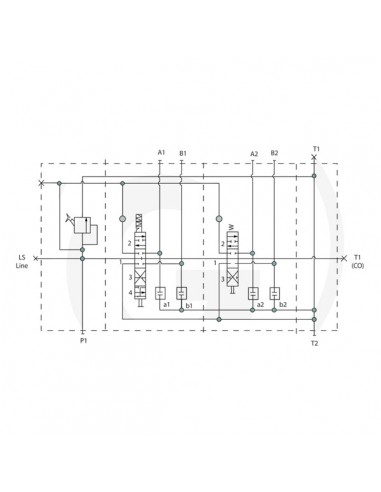 Distribuidor Cargador Trontal LVM92B Load Sensing con Campanas de Conexión