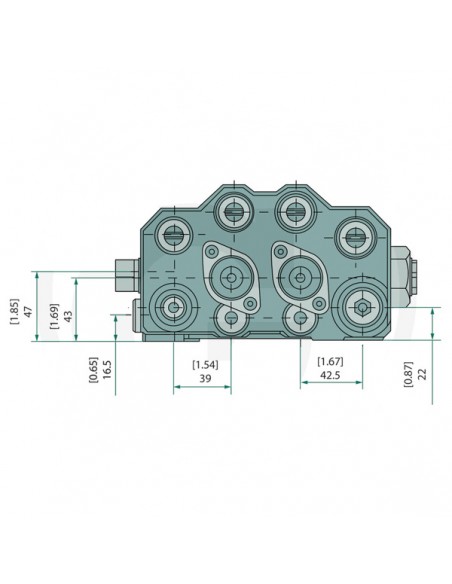 Distribuidor Cargador Trontal LVM92B Load Sensing con Campanas de Conexión