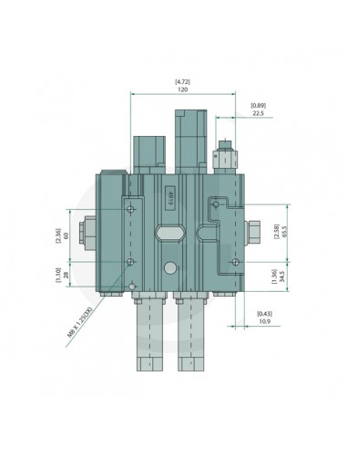 Distribuidor Cargador Trontal LVM92B Load Sensing con Campanas de Conexión