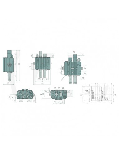 Distribuidor Cargador Trontal LVM92B Load Sensing con Campanas de Conexión