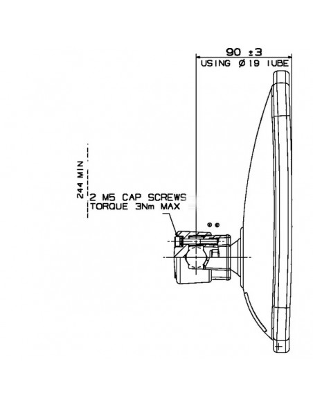 Espejo Retrovisor Britax 27x17,2 cm 10-22 mm. Espejo Retrovisor Britax 27x17,2 cm 10-22 mm.