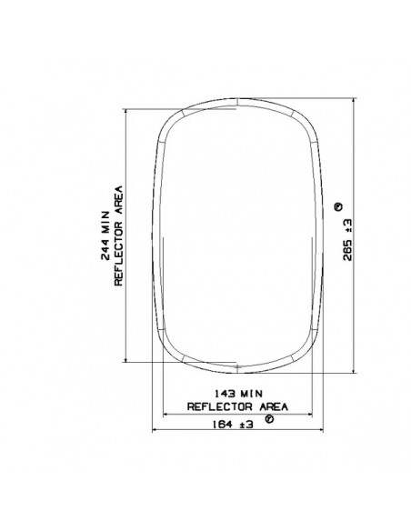 Espejo Retrovisor Britax 27x17,2 cm 10-22 mm. Espejo Retrovisor Britax 27x17,2 cm 10-22 mm.