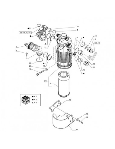 47617638 - New Holland Filtro Aceite Hidráulico