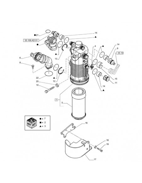 47617638 - New Holland Filtro Aceite Hidráulico