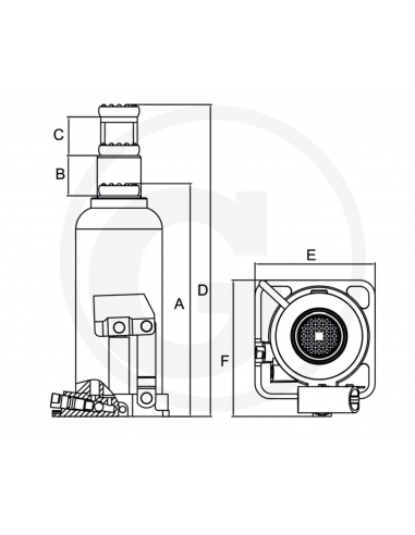 Gato hidráulico 10 t