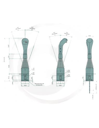 Palanca en cruz ISO con interruptor