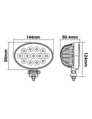 LA10039 Faro de trabajo LED, 39W,...