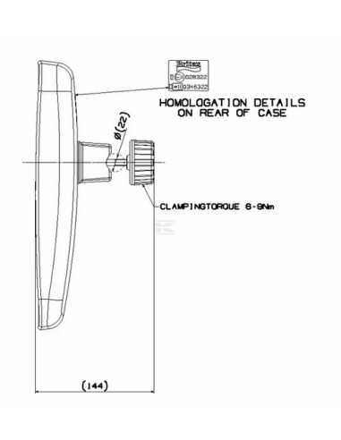 Espejo retrovisor Case IH Adaptable