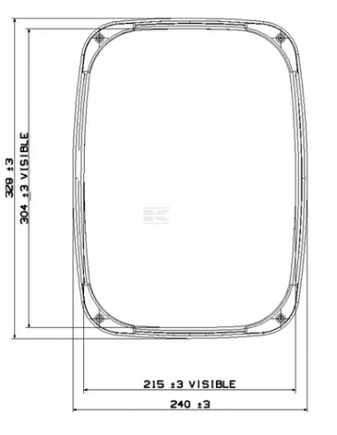 Espejo retrovisor Case IH Adaptable