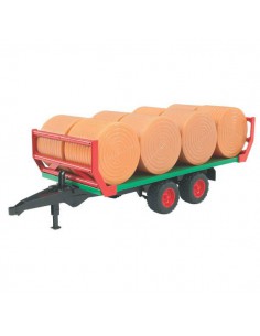 U02220 - Miniatura Remolque con 8 Balas Redondas