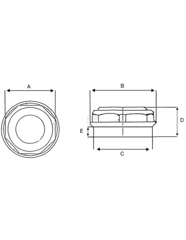 tapon de buje 52 mm.