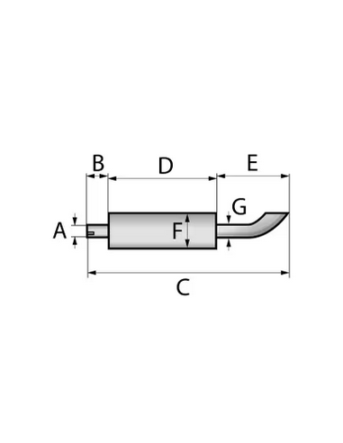tubo escape esmaltado