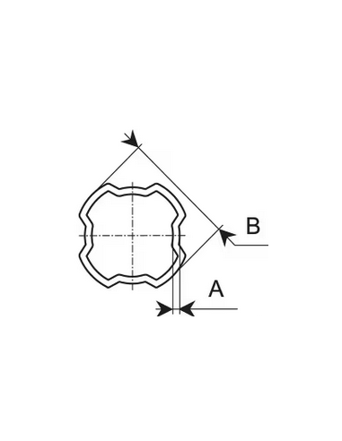 Tubo interior perfil cuadrado SFT, S4...