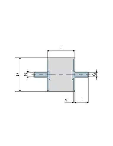 silentblock tipo a m4x10 perno dos lados