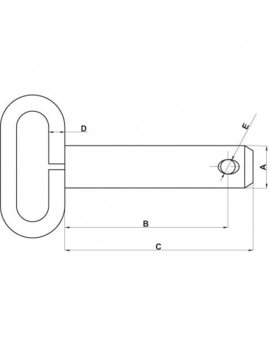 Z528183KR – Bulón con Pasador de Anilla 28x187 mm.