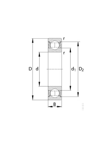 Rodamiento de bolas de ranura...