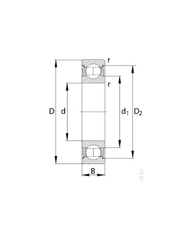 Rodamiento de bolas de ranura...