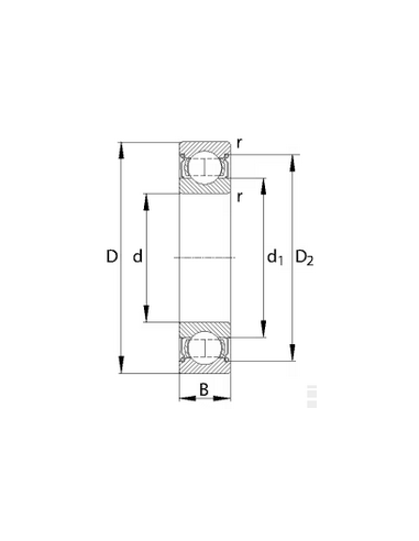 Rodamiento de bolas de ranura...