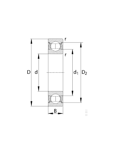 rodamiento bolas ranurado 65 x 120 x 23