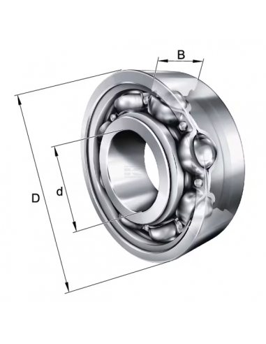 rodamiento bolas ranurado 45 x 85 x...