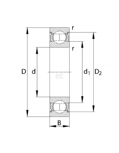 rodamiento bolas ranurado 45 x 75 x...