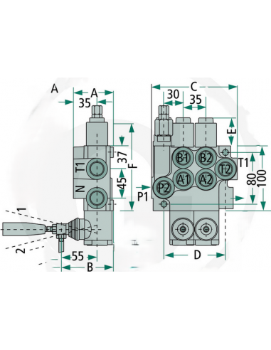 Válvula Z50 2x doble efecto Válvula Z50 2x doble efecto