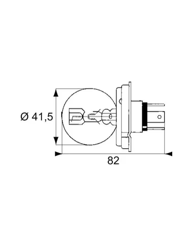 Bombilla redonda R2 12V 45W/40W